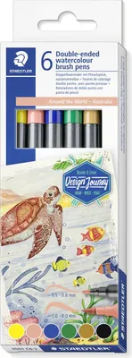 Zdjęcie produktu dla Staedtler 3001 C6-1, Drobny, 6 kol., Końcówka długopisu/pędzla, 0,5 mm, 6 mm, Okrągły