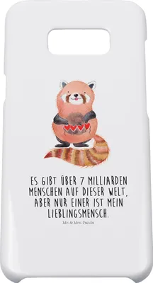Produktbild von Mr. & Mrs. Panda Samsung Galaxy S8 plus Handyhülle  Roter Panda - Weiß - Geschenk, Lieblingsmensch, Handy, Lustige Sprüche, Herz, Rot, Hülle, Cover, Case, Liebling, Liebe