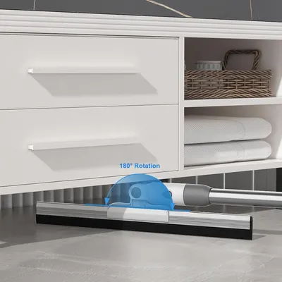 Obrázek produktu pro Stěrka na vodu široká 36 cm s nastavitelným kloubem a 132 cm dlouhou třídílnou hliníkovou rukojetí, pro okna, sprchy a dlaždice