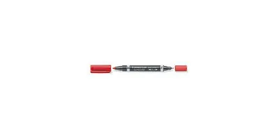 Produktbild von STAEDTLER Permanentmarker Lumocolor duo 348-2 0,6mm/1,5mm rot