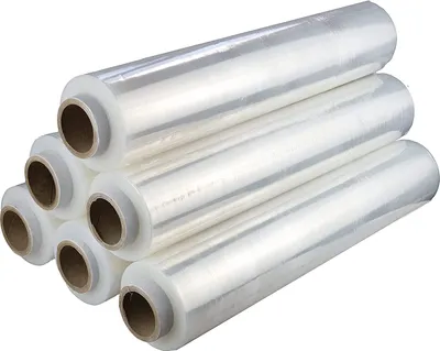Produktbild von V1 TRADE Stretchfolie Transparent 500mm - 6 Rollen - 285m x 50cm - Handstretchfolie & Umzugsfolie für Möbel