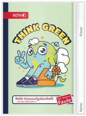 Immagine prodotto di ROTH 89552 ROTH Quaderno dei compiti per adolescenti: per i pigri intelligenti Go Green