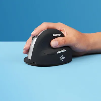 Image de R-GO Tools R-Go Tools Souris ergonomique R-Go HE Break avec logiciel de pause, grand (taille de la main ≥ 185 mm), droitier, Bluetooth, noir
