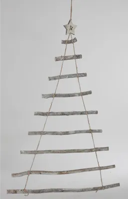 Produktbild von Wanddekoration Tannenbaum Holz Äste Weihnachten Nikolaus Christmas Hängend