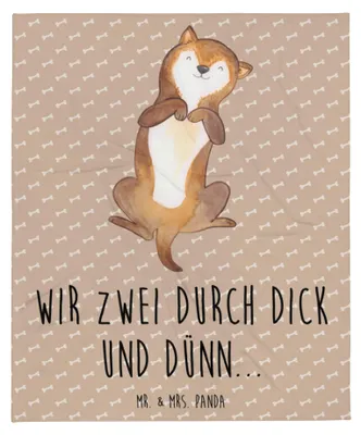 Produktbild von Mr. & Mrs. Panda Sofadecke Hund Streicheln - Hundeglück - Geschenk, Sofaüberwurf, Kuscheldecke, Wauwau, Hunde, Kraulen, Sprüche, Flauschige Decke, Süß, Tagesdecke