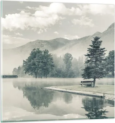 Produktbild von Bilder auf glas - Einteilig - Cool Landschaft Berge - 70x70cm - Glasbilder - Wandbilder - Bilder - zum Aufhängen bereit - Wanddekoration aus Glas - Glas Bilder - Wandbild auf Glas - GAC70x70-4611