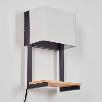 Immagine prodotto di Eglo Applique LED Galdakao bianco-nero-naturale 35 x 20 cm bianco caldo