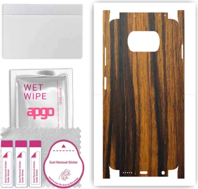 Produktbild von apgo Rückseite + Seiten Schutzfolie, Skin, kompatibel mit Xiaomi Poco X3 Pro, Hinten Displayschutzfolie aus Vinylfolie, kratzfest, einfache Montage - Tigerwood