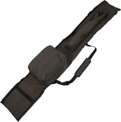 Produktbild von Rutenfuttertasche 192 cm, grün, für Angelurlaub, 3 montierte und 3 unmontierte Ruten, Rollenfächer
