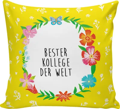 Produktbild von Mr. & Mrs. Panda Kissen 40x40 Kollege - Weiß - Geschenk, Dekokissen, Beruf, Mitarbeiter, Deko, Dankeschön, Arbeitskollege, Sofakissen, für sofa, Abschiedsgeschenk