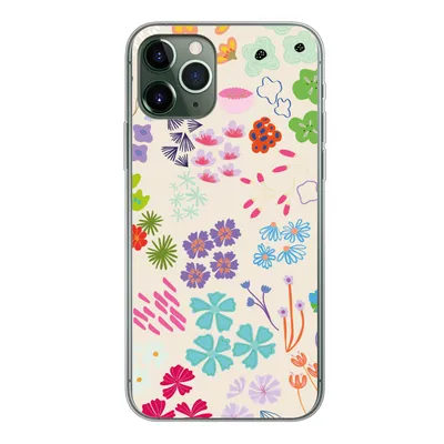 Produktbild von MuchoWow® Handyhülle Schutzhülle Hülle für iPhone 11 Pro Blume - Muster - Anemone Silikon Softcase Handy Hülle - Handy