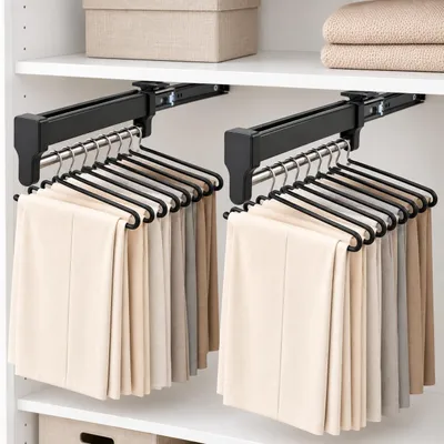Produktbild von Ausziehbare Kleiderstangen – Set mit 2 Stück – Verstellbar – 35-68 cm