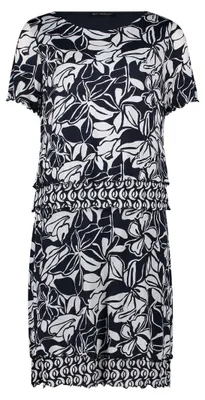 Produktbild von Kleid Kurz 1/2 Arm 8813 Dark Blue/Cream Größe 38