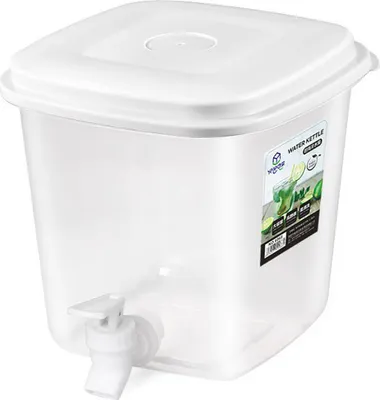 Produktbild von Kaltwasserkrug 3,5 Liter, Quadratischer Wasserspender Mit Zapfhahn, Für Kühlschrank Und Haushalt
