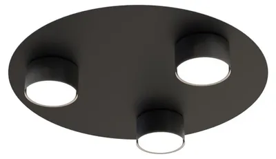 Image de Plafonnier BOLX en acier noir mat