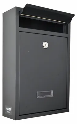 Produktbild von Kompakter Briefkasten aus Stahl, Anthrazit, 215x320x85mm