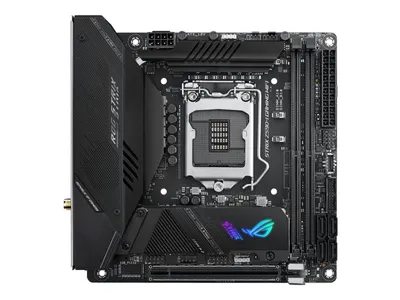 Obrázok produktu pre ASUS ROG STRIX Z590-I GAMING WIFI - Základná doska - Mini-ITX - pätica LGA1200 - čipová súprava Z590 - USB-C Gen2, USB 3.2 Gen 1, USB 3.2 Gen 2, USB-C Gen 2x2 - 2,5 gigabitová LAN, Wi-Fi - integrovaná grafika (vyžaduje CPU)