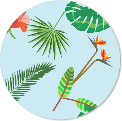 Produktbild von MuchoWow® Mauspad Mousepad Muster - Pflanzen - Dschungel - Blumen 50x50 cm - Mousepads - Maus Mat - Pad - Mausunterlage - Vinyl