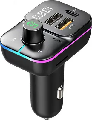 Obrázek produktu pro C24 FM vysílač do auta Bluetooth bezdrátové handsfree Audio Duální USB nabíječka černá