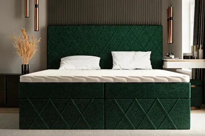 Zdjęcie produktu dla Łóżko kontynentalne RICO – nowoczesny komfort i praktyczne rozwiązania - materiał Monolith/Riviera - 160x200cm