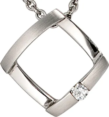 Produktbild von JOBO Anhänger 950 Platin teilmattiert 1 Diamant Brillant 0,03ct.