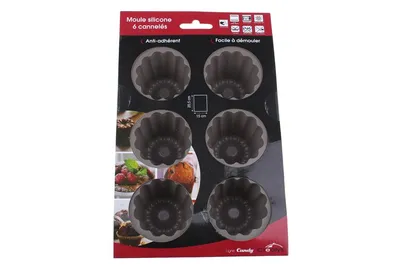 Obrázok produktu pre CREALYS - CREALYS Forma na koláč, na 6 kusov, silikónová "Candy "2 - 513013