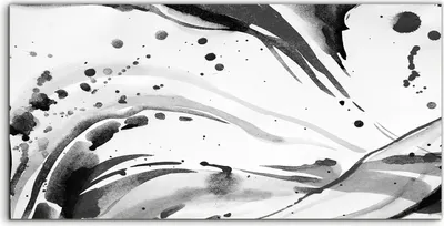 Produktbild von Coloray Canvas 100x50  Wandbild Leinwand Bilder Schwarz-Weiß abstrakte Aquarellfarbe