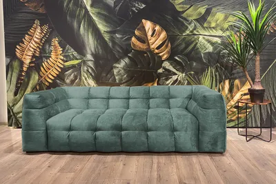Produktbild von KAWOLA Sofa ROSARIO 2-Sitzer Velvet petrol