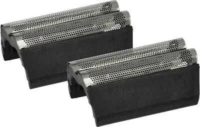 Produktbild von vhbw 2x Doppelscherfolie kompatibel mit Braun 4505, 4503, 4504, 4501, 4502, 4500, 4010, 4015, 4000, 4005 Elektrorasierer + Rahmen, silber/dunkelgrau