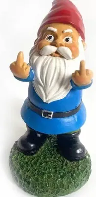 Image de Nain de jardin doigt du milieu - Nain de jardin drôle - Nain de jardin - Doigt du milieu - Figure de nain - Nain Fuck You