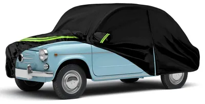 Obrázek produktu pro Autopokrov pro celoplošné zakrytí vozidla, určený pro Fiat 600, modely z let 1955-1969, barva černá, prodyšný, voděodolný