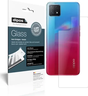 Produktbild von 2x Schutzfolie für Oppo A72 5G Rückseite matt - Anti-Shock 9H Folie dipos Glass Kunststoffglas