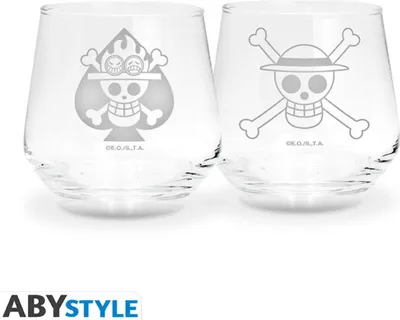 Produktbild von One Piece 2 Glass Set Luffy & Ace Europe