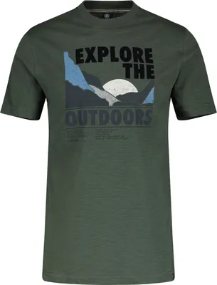 Produktbild von Lerros XXL T-Shirt dunkelgrün Frontprint EXPLORE