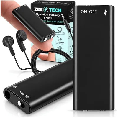 Zdjęcie produktu dla Mini Podsłuch Szpiegowski Pluskwa Mały Dyktafon 8 Gb Detekcja Głos 2 Tryby