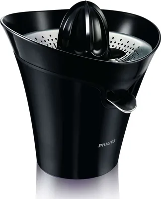 Produktbild von Philips Viva Collection elektrische Zitruspresse für Saft mit und ohne Fruchtfleisch, 85W, Schwarz (HR2752/90)