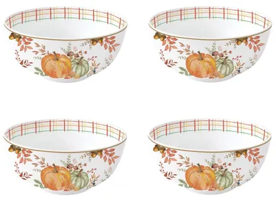 Produktbild von 4er Set Müslischalen HARVEST Herbst mit Kürbis D. 12cm Easy Life