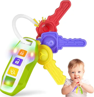 Produktbild von Babyspielzeug: Autoschlüssel mit Musik und Licht – Reisespielzeug ab 3 Jahren
