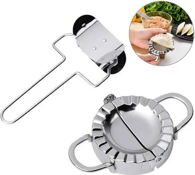 Produktbild von Edelstahl Ravioli Dumpling Maker ,2PCS Edelstahl Knödelmaschine Form, Tortenschneidemaschine Tortenmehlkloß Tortenmehlkloß Nudelmaschine Knödelmaschine Gebäck Teigschneider Küchenhelfer