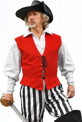 Produktbild von Piratenweste Rot Größe: XXL