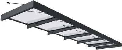 Obrázek produktu pro Palram - Kovová stříška Canopia Sophia Clear XL 5714 Anthracite 565x140x17 cm