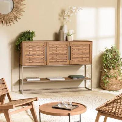 Produktbild von SIXTINE – Sideboard aus recyceltem Teakholz mit 3 Türen