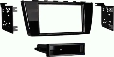 Immagine prodotto di Frontale per autoradio 2 DIN con vano portaoggetti, compatibile con Mitsubishi Mirage/Space Star