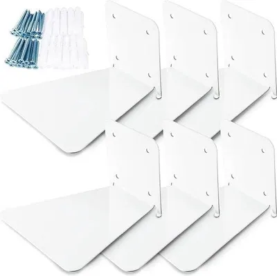 Produktbild von Famanu Unsichtbarer Bücherregal Set, Dreieckige Wandregale - Set von 3