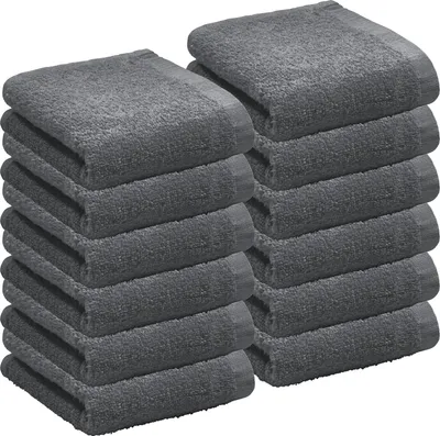 Produktbild von REDBEST Gästetuch Oceanside" 12er-Pack anthrazit 30x50 cm"