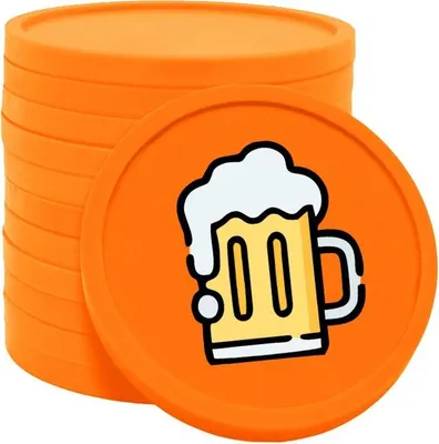 Immagine prodotto di CombiCraft Monete Birra / Monete Consumo Arancione - Ø29mm - 100 pezzi