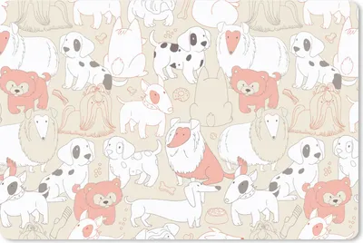 Produktbild von MuchoWow® Mauspad Mousepad Muster - Hund - Hundefutter - Jungen - Mädchen - Kinder - Kinder 27x18 cm - Mousepads - Maus Mat - Pad - Mausunterlage - Büroartikel - Desk Matten