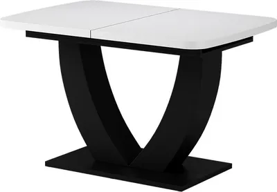 Produktbild von Esstisch Vicco Fenaro Weiß/Schwarz 120 x 80 cm ausziehbar, Model 58037
