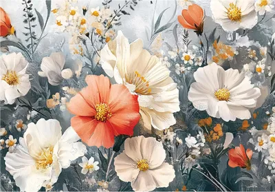 Produktbild von Fototapete Blumen Wiese Natur - 400x280 cm - inklusive kleister - Vlies Tapete - Vliestapete Wohnzimmer Schlafzimmer Küche Modern Wandtapete