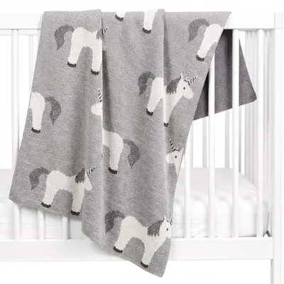 Immagine prodotto di Coperta Unicorno Tiny - 80 x 100 cm - Grigio | by SEVIRA KIDS